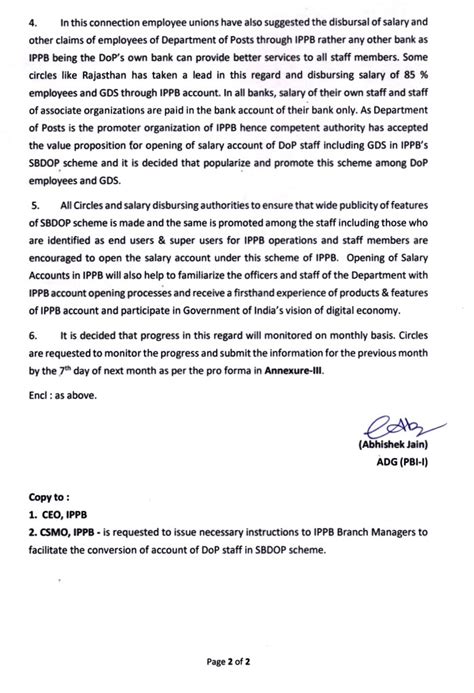 IPPB :: OPENING DoP STAFF SALARY ACCOUNTS WITH INDIA POST PAYMENTS BANK
