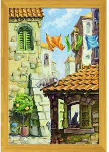 Cats In The Old Mediterranean City Paper Print - Abstract posters in ...