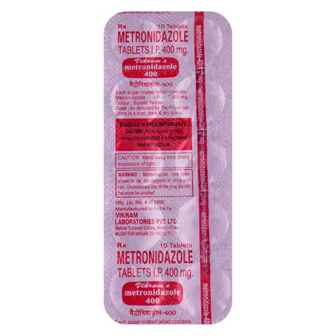 Metronidazole 400 mg Tablet का उपयोग, फायदे ,साइड इफेक्ट,कीमत in Hindi ...