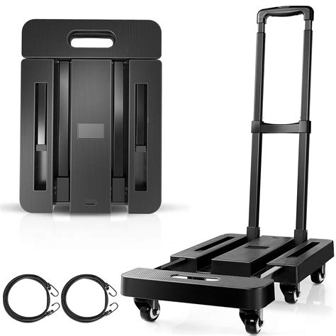 Folding Hand Truck Small Trolley Portable 225kg Capacity Fold Up ...