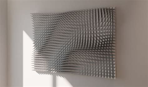 Elegant White Geometric Spikes Wall Art Stunning Fluid Mesh Design 3D ...