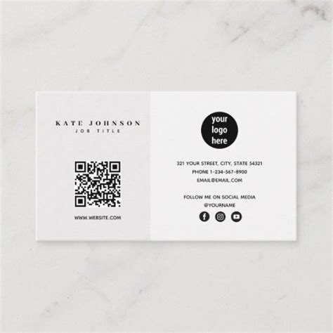 QR Code Business Card Template 的图像结果