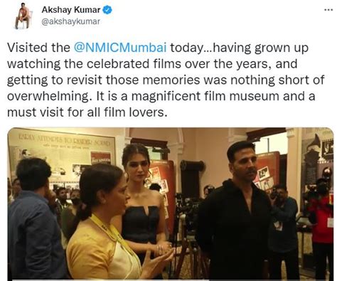 Akshay Kumar 'overwhelmed' after visiting National Museum of Indian Cinema