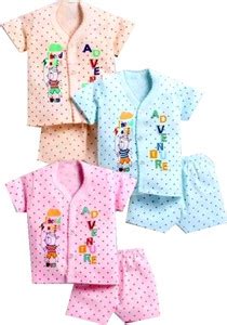 Fly Step Baby Boys & Baby Girls Casual Dress Pyjama Price in India ...