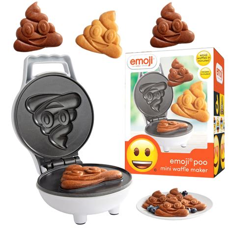 Emoji Poop Mini Waffle Maker- Holiday Breakfast Fun for Kids w Smiley ...