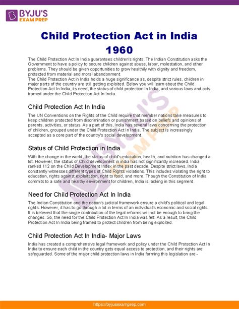Child protection act in india 1960 upsc notes 88 - Child Protection Act ...