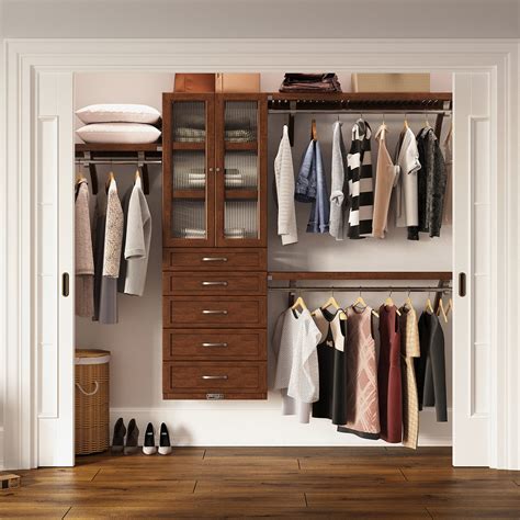 John Louis Home Solid Wood Reach-In Closet System with 5-Drawers and ...