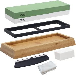 HANNEA Knife Sharpeners for Kitchen 1000/6000 Double Side Sharpener ...