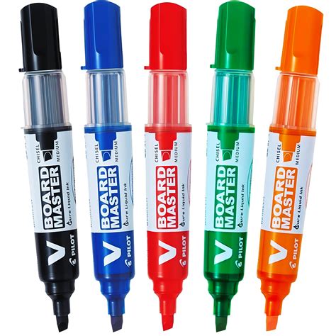 Pilot Begreen V Board Master Whiteboard Marker - Chisel - Pack of 5 ...