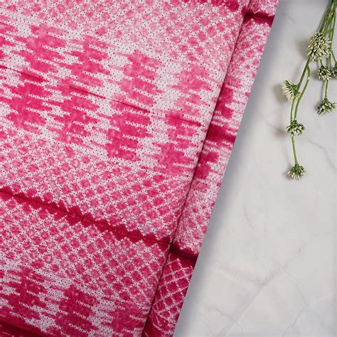 Buy Magwnta Pink Natural Dye Hand Crafted Shibori Printed Mulberry Silk ...