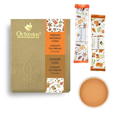 Octavius | Indian Masala & Ginger Assorted 2 in 1 Premix Tea - 50 ...