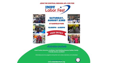 2025 Labor Fest , Garfield Park Arts Center - Indy Parks and Recreation ...
