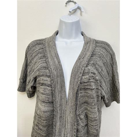 Women's Open Petite Cardigan, Gray Marbled Acylic,... - Depop