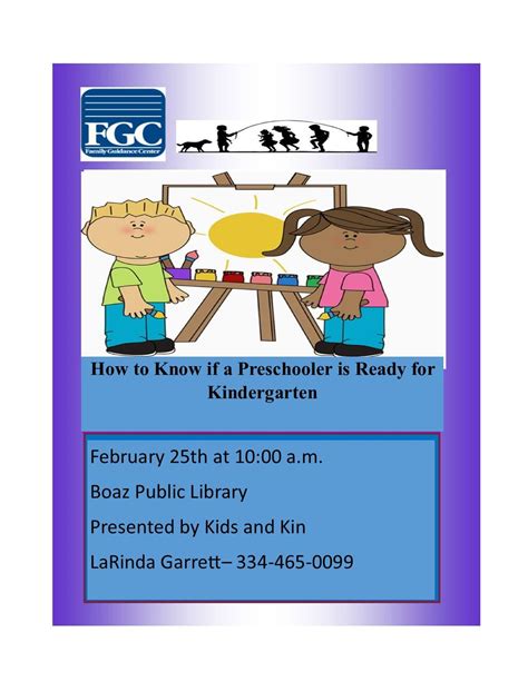 How to Know if Your Preschooler is Ready for Kindergarten, Boaz Public ...