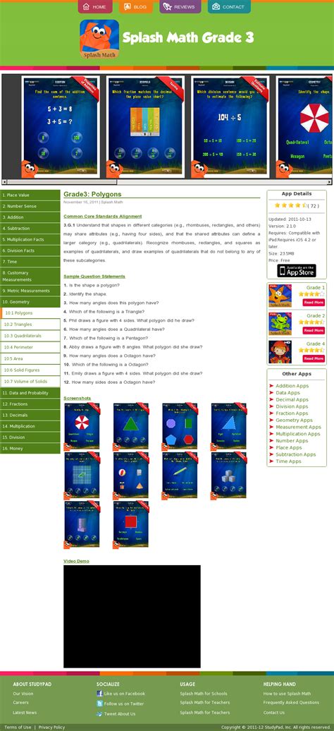 Rezultat imagine pentru Splash Math 3rd