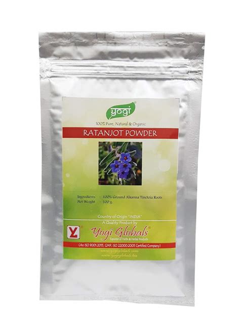 Yogi Globals Ratanjot Powder - 100% Alkanna Tinctoria Roots-(100 gm ...