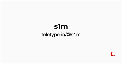 @s1m — Teletype