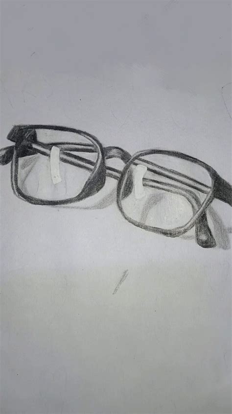 Realistic Glasses Drawing