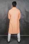 Buy Peach Georgette Sequins, Geometric Pattern Embroidered Kurta For ...