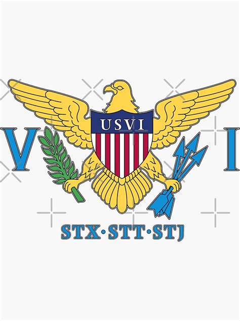 "USVI Flag logo w/ STT STJ STX COLOR - U.S. Virgin Islands St. John, St ...