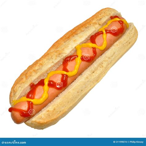Single Hot Dog Isolated On White Stock Photo - Image of diet, single ...