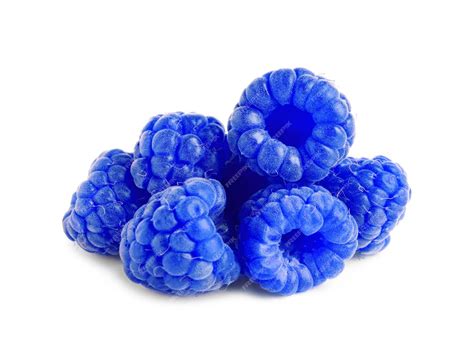 Premium Photo | Fresh tasty blue raspberries isolated on white