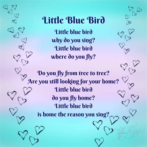 Little Blue Bird (Poem) - Tiffany Joy ~For The Joy Of Tiff