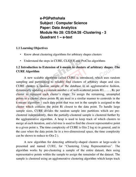 1504846333 Session 28-Clustering 3 - e-PGPathshala Subject : Computer ...