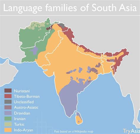 South Asian Languages Map