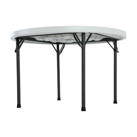 New 2960 Lifetime Folding Tables 48" Round White Granite Folding Table