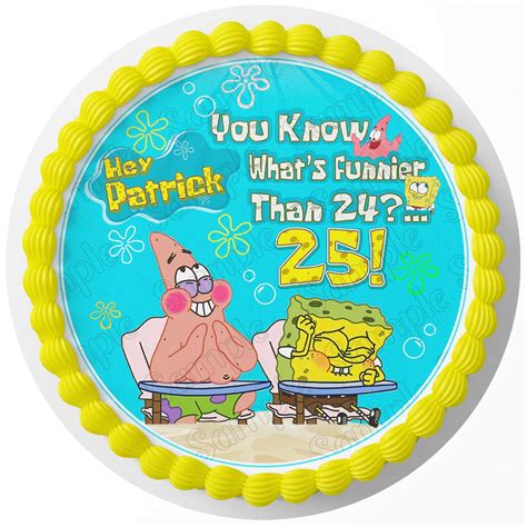 Sponge Whats Funnier Than 24 25 Edible Cake Toppers Round – Ediblecaketopper