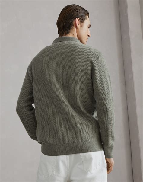 Cashmere knit polo (242M22202505C2222) for Man | Brunello Cucinelli