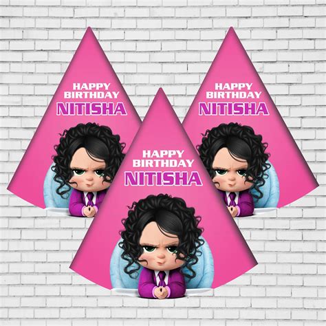 Lady Boss Baby Theme Customized Hat | Birthday Party Supplies Online ...