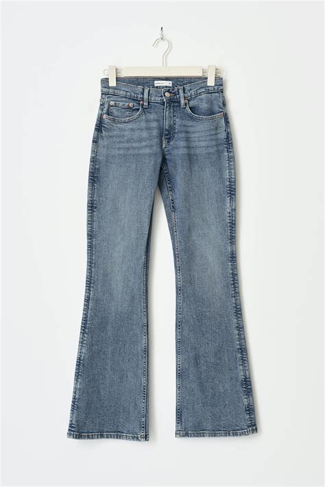 Low petite bootcut jeans - Blue - Women - Gina Tricot