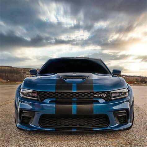 Blue and Black Dodge Charger