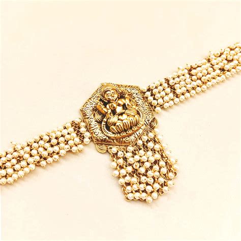 Twinkle Beads Work Gold Plated Temple Waist Belt – AG'S