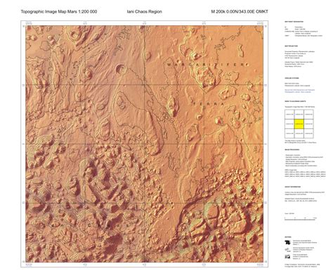 ESA - Topographic map of Mars at 1:200 000