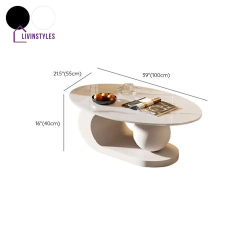 Waniya Stainless Steel Frame and Ceramic Marble Top Coffee Table For L ...