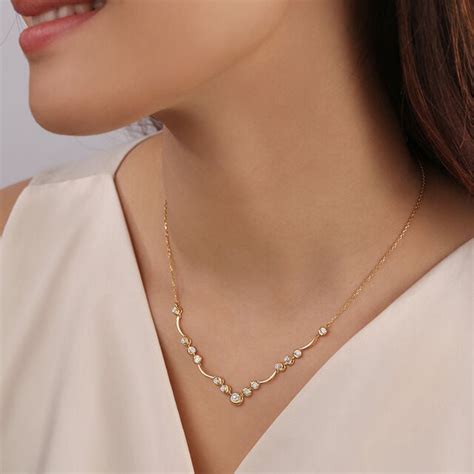 Crescent Charisma 14KT Diamond Necklace