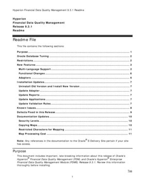 Fillable Online Hyperion Financial Data Quality Management 9 Fax Email ...