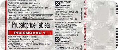 Presmovac 1 MG Tablet (10): Uses, Side Effects, Price & Dosage | PharmEasy