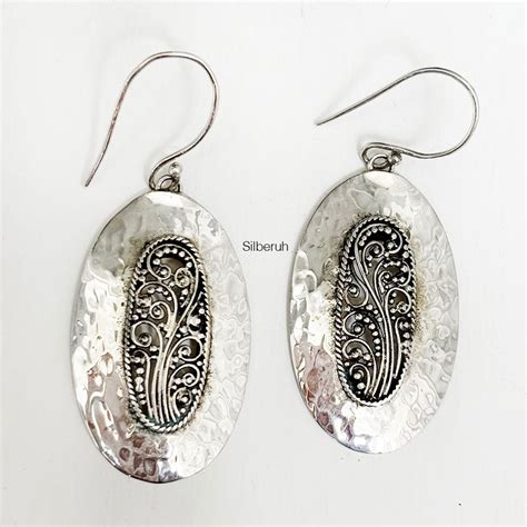 Hammered Silver Jali Earring – SILBERUH