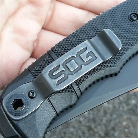 SOG Seal XR Folding Knife 3.9" S35VN Steel Clip Point Blade Black FRN Handle | eBay