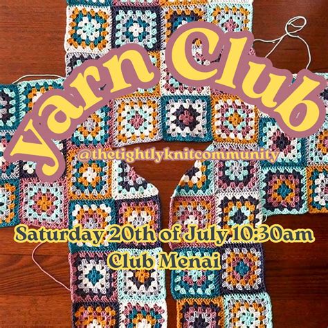 July Yarn Club , Club Menai, Woronora Heights, 20 July 2024 | AllEvents.in