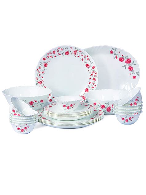 Buy Cello Imperial Rose Fantasy Opalware Dinner Set, 11 inch Full Plate ...