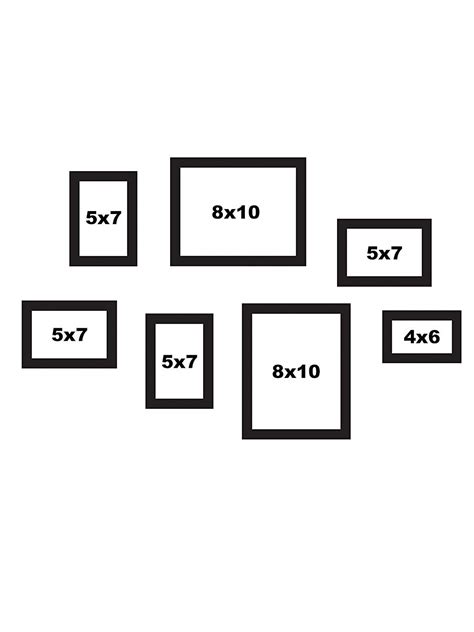 Art Street Set of 7 Individual Black Wall Photo Frames Wall Decor Free ...