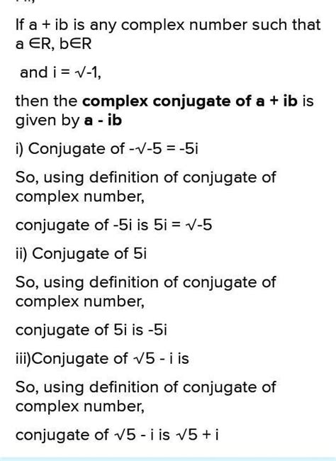 write the conjugate of given equation[tex] - \sqrt{5} + \sqrt{7} i[/tex ...
