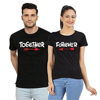 Buy RS PRINT Together Forever Couple Tshirt | Love Matching Couple ...
