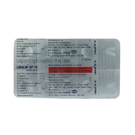 Liralin Ep 10mg Strip Of 10 Tablets: Uses, Side Effects, Price & Dosage ...