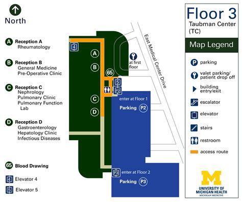 University of Michigan UOFM Hospital Map (2025) - All Maps